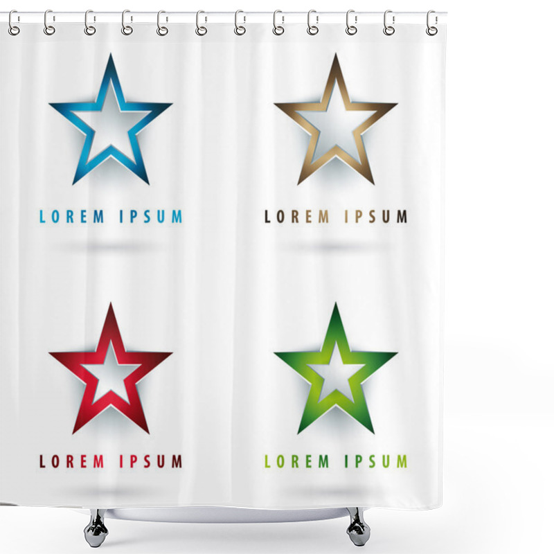 Personality  Star Shaped Logos Shower Curtains