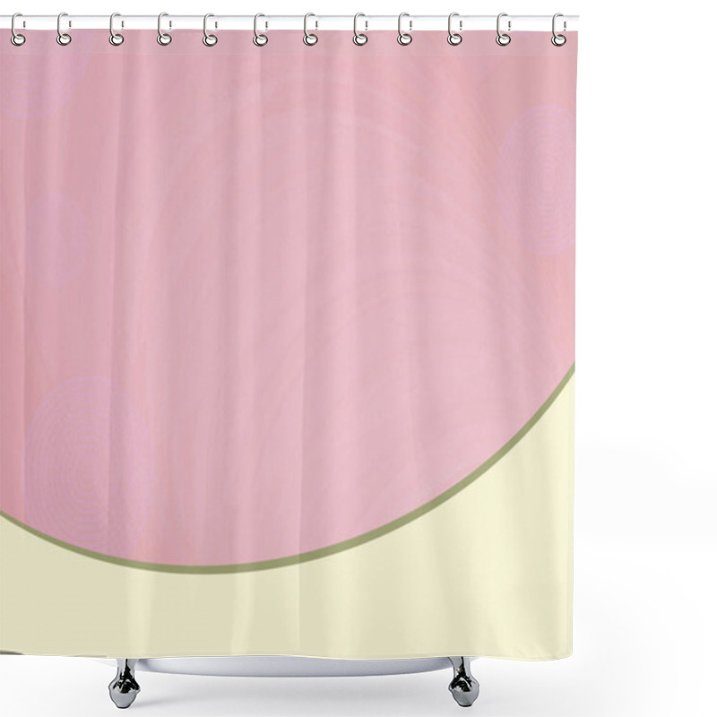 Personality  Background Illustration, Light Pink And Beige, With Circles, Curve And Labyrinths Shower Curtains