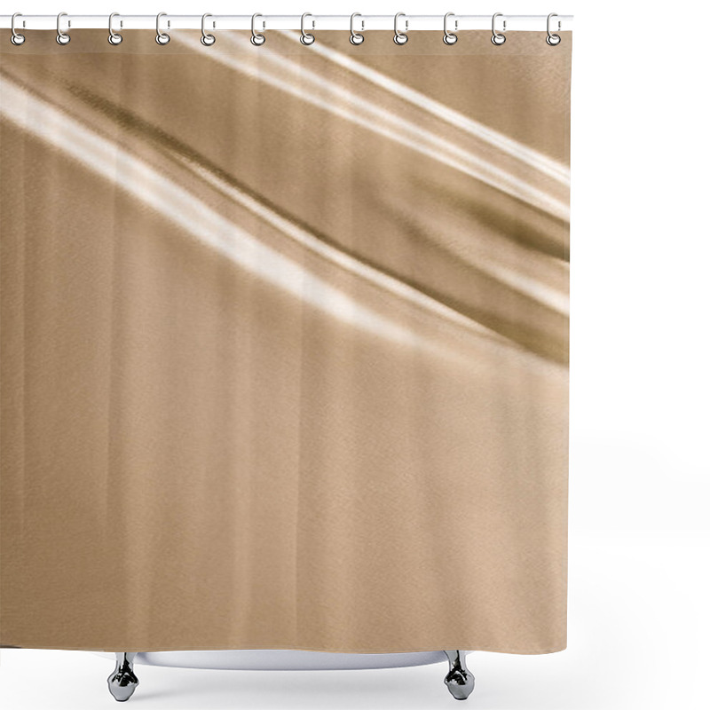 Personality  Golden Shiny Satin Fabric Background Shower Curtains