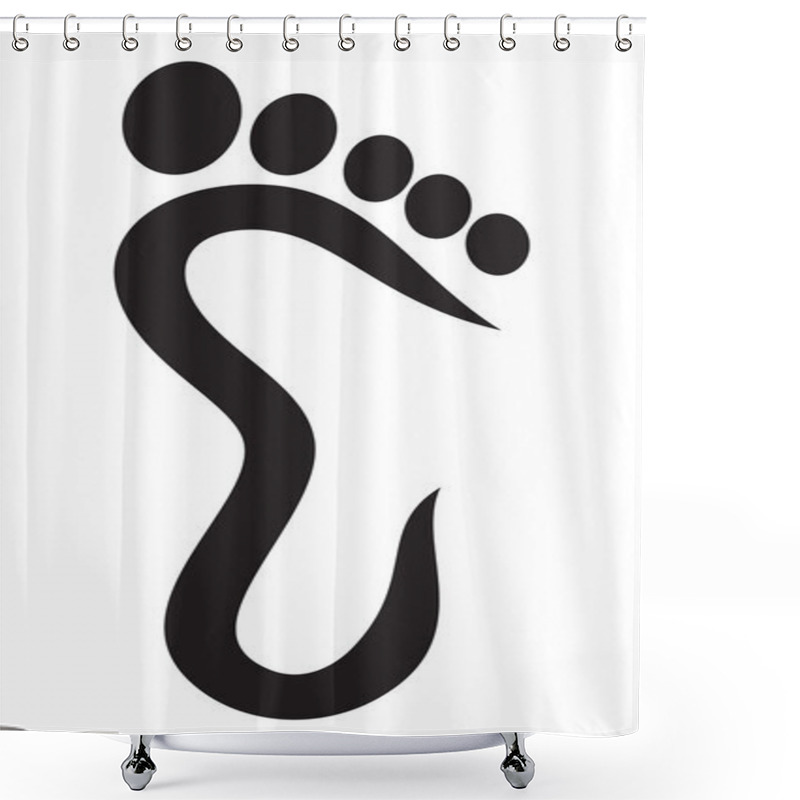 Personality  Foot Illustration Shower Curtains