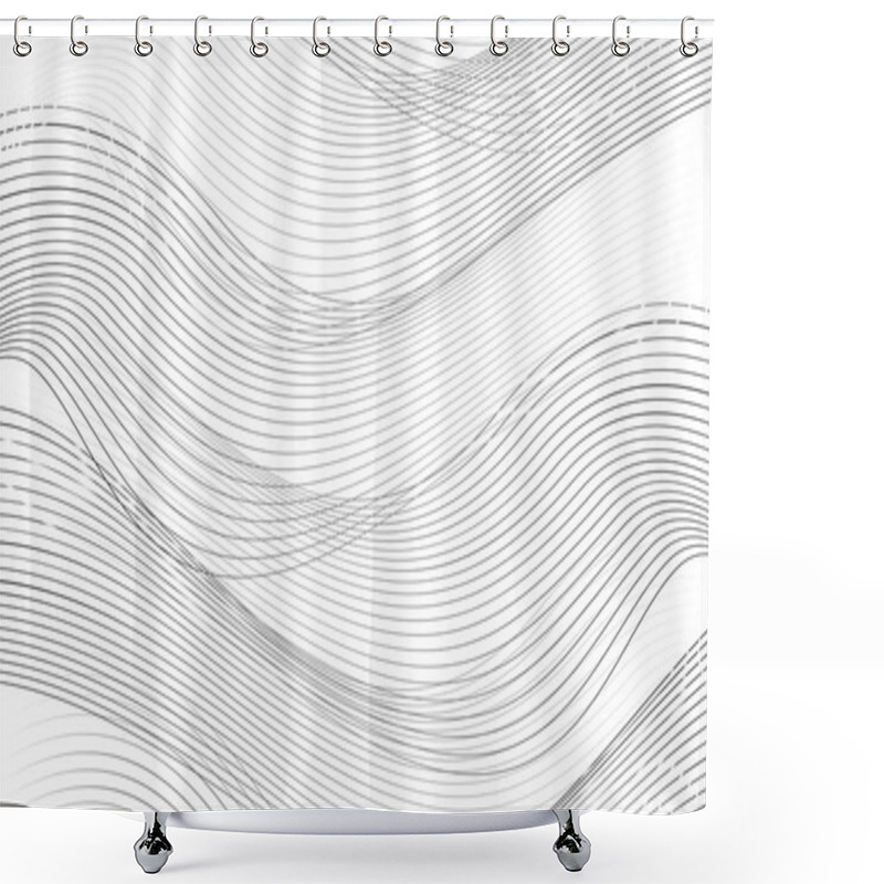 Personality  Abstract Black And White Background Shower Curtains