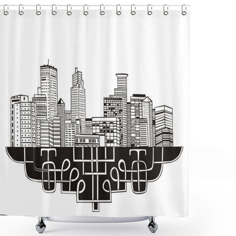 Personality  Minneapolis, MN Skyline Shower Curtains