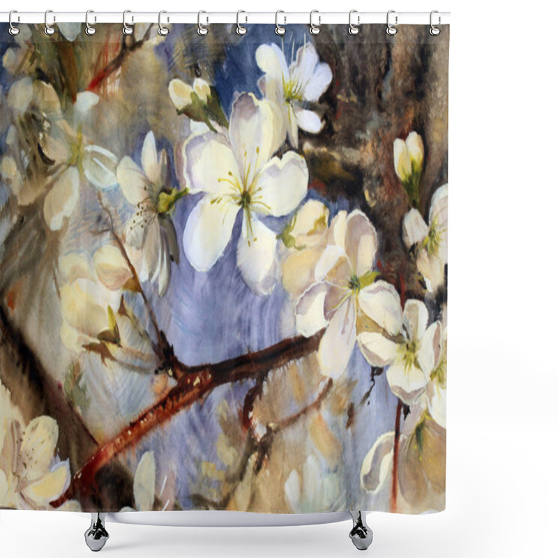 Personality  Spring Flowers Shower Curtains