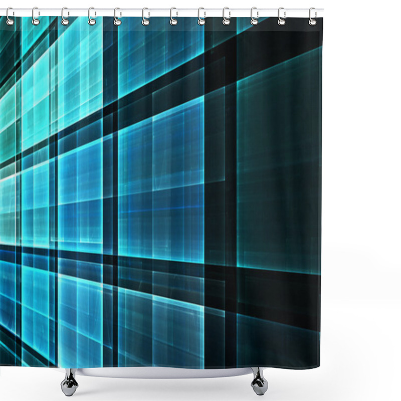 Personality  Abstract Business Science Or Technology Background Shower Curtains