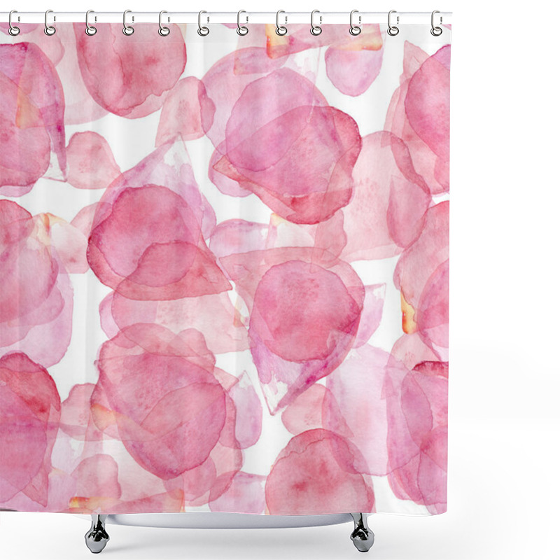 Personality  Pattern With Pink Flying Petals Shower Curtains