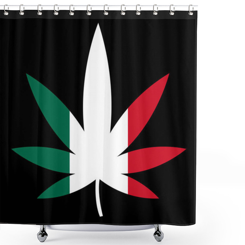 Personality  Flat Raster Mexican Marijuana Icon Shower Curtains