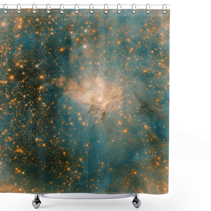 Personality  Abstract Representation Of The Universe And Star Galaxies With A Cluster Of Stars. Shower Curtains