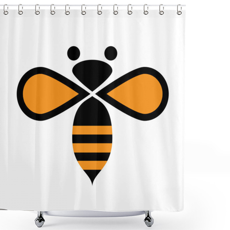 Personality  Vector Sign Bee Shower Curtains