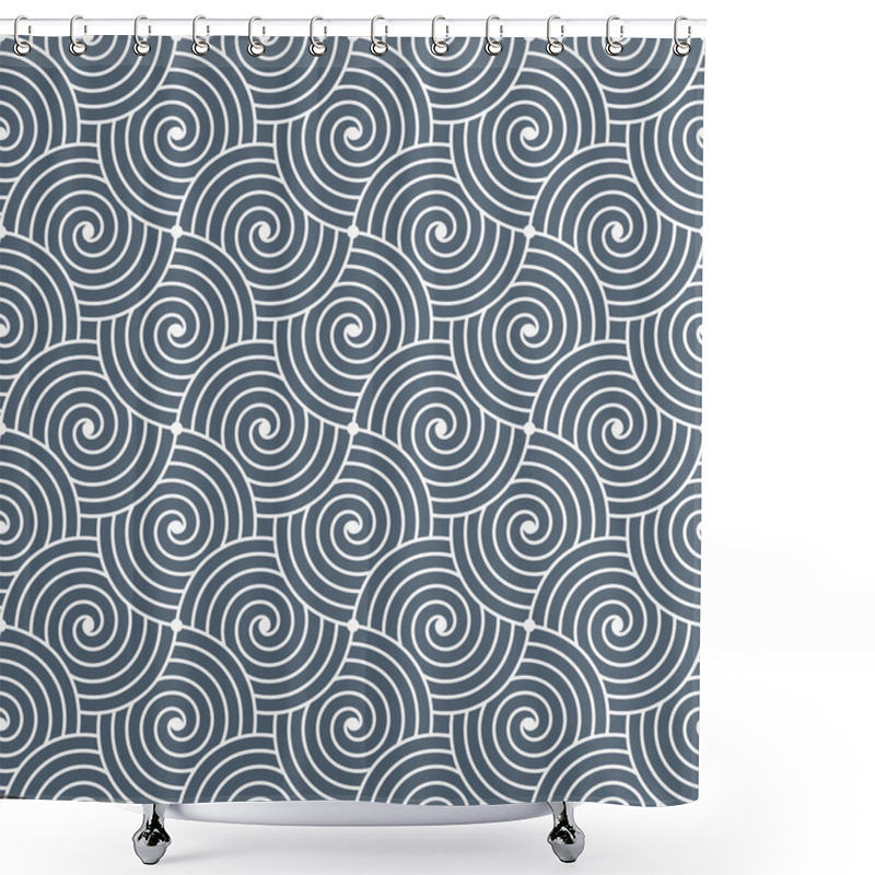 Personality  Colorful Geometric Repetitive Vector Curvy Waves Pattern Texture Background. Vector Graphic Illustration Template. Shower Curtains