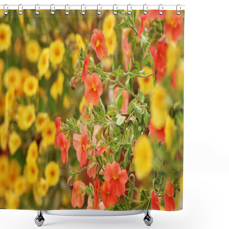 Personality  Orange Anf Yellow Flowers Shower Curtains