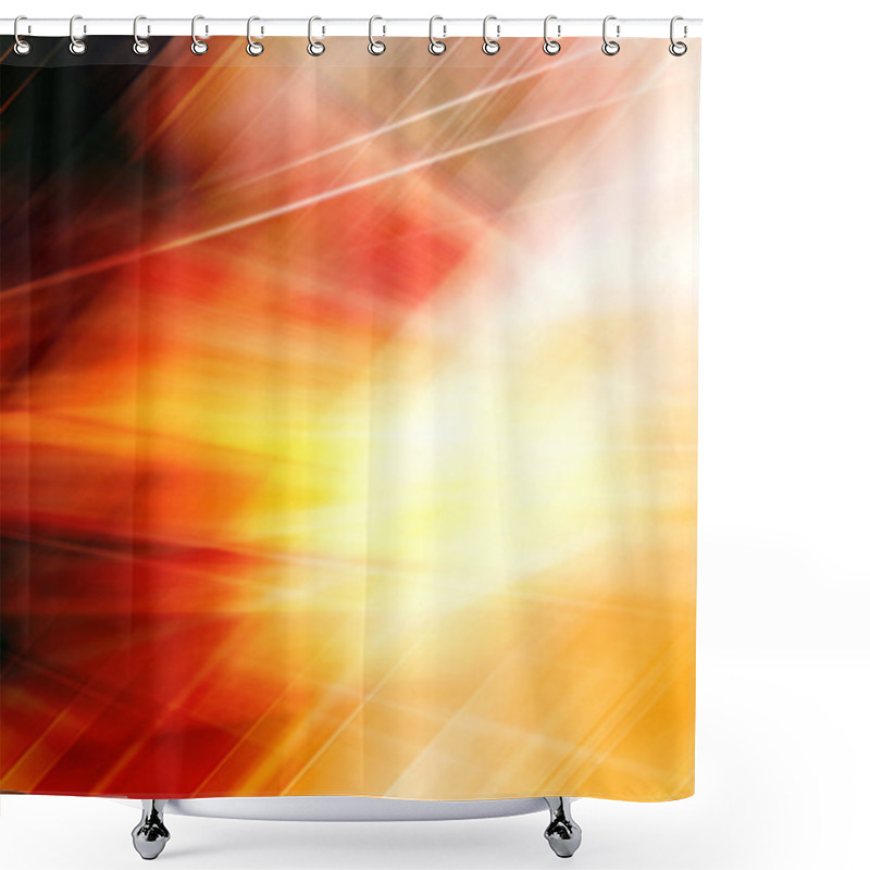 Personality  Abstract Background Speed, Motion, Red, Orange, Yellow Shower Curtains