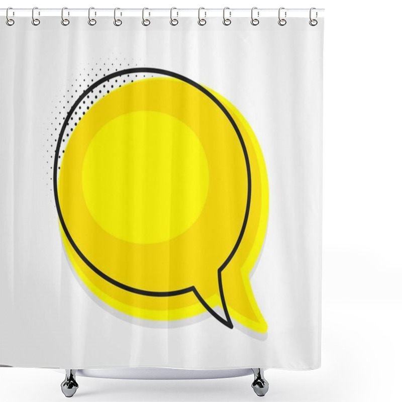 Personality  Chat Bubble Icon. Contact Message Sign. Talk, Speak Symbol. Communication Balloon Template. Support Message Or Contact Icon. Talking, Thinking Chat Bubble. Thought Sign. Vector Shower Curtains