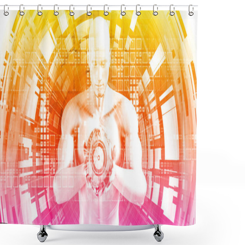 Personality  Business Technology Shower Curtains