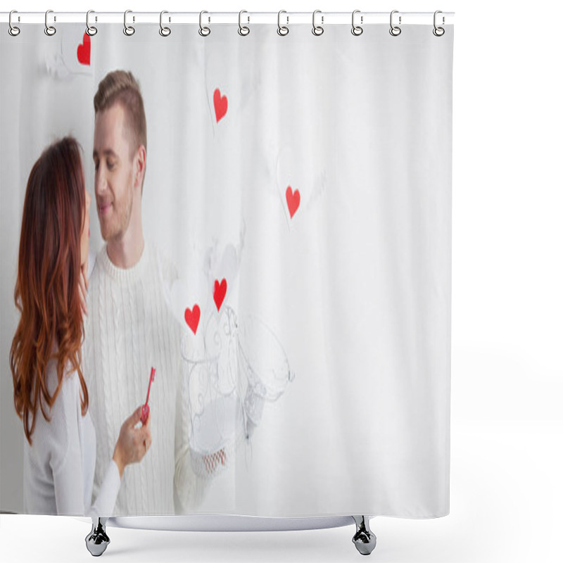 Personality  Couple Releasing Love Shower Curtains