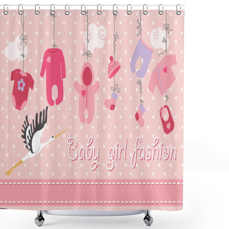 Personality  Baby Born Clothes Hanging On The Tree.Baby Boy Fashion Shower Curtains