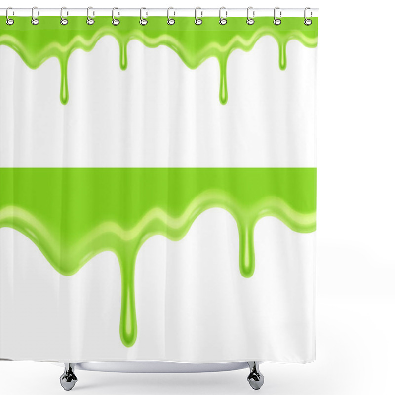 Personality  Seamless Green Slime Shower Curtains