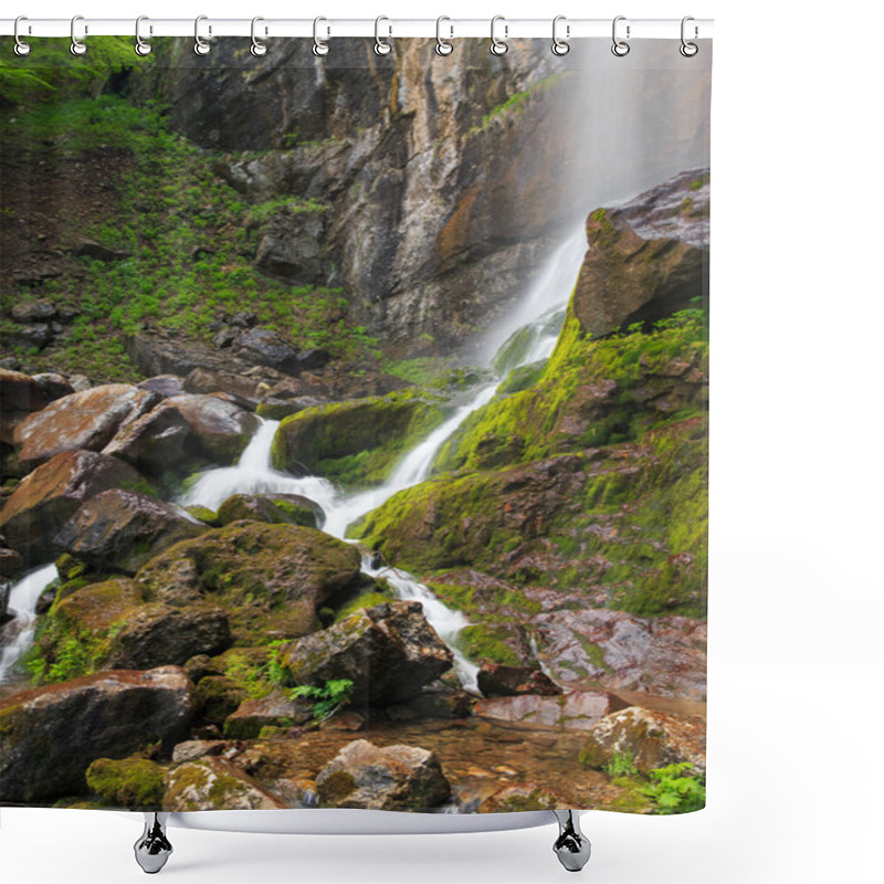 Personality  Beautiful Waterfall In Balkan Mountains, Bulgaria  Shower Curtains