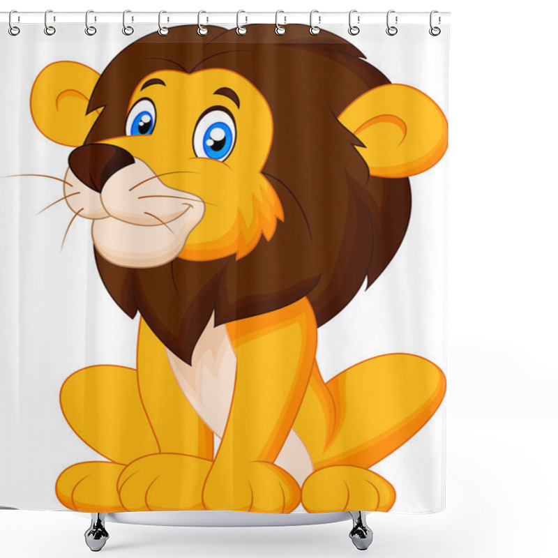 Personality  Lion Sitting Shower Curtains