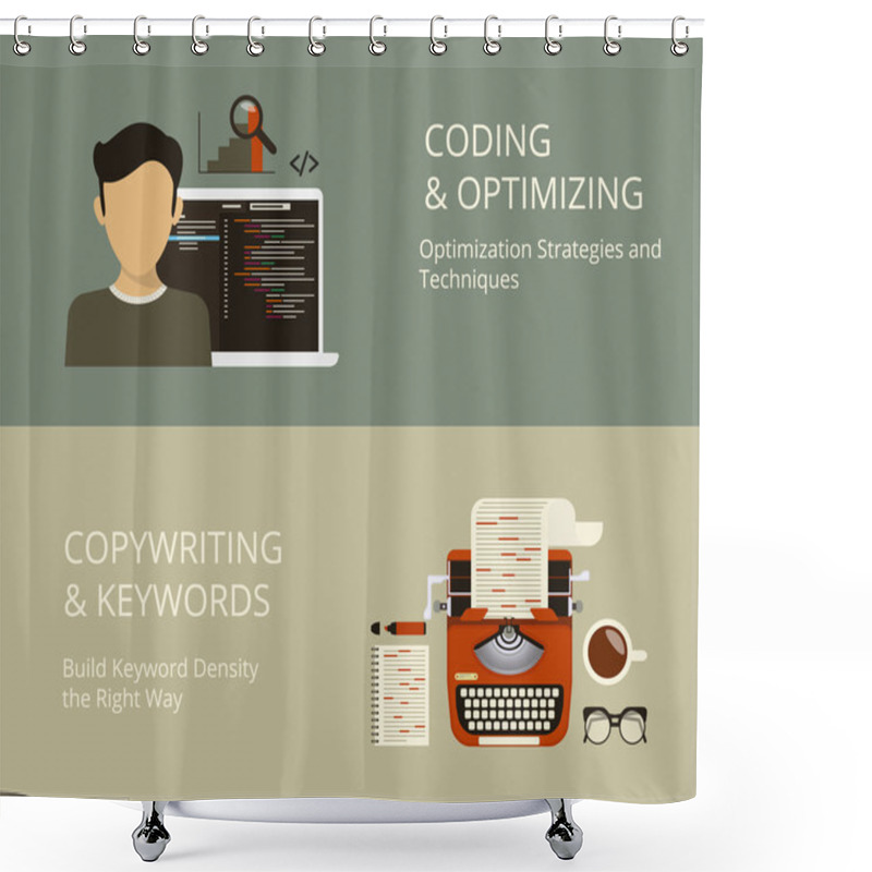 Personality  Coding And Copywriting Shower Curtains