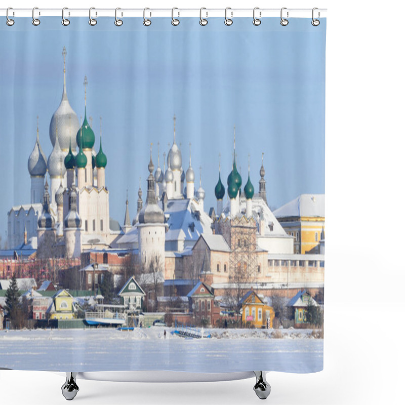 Personality  Rostov Kremlin In Winter, Golden Ring Of Russia Shower Curtains