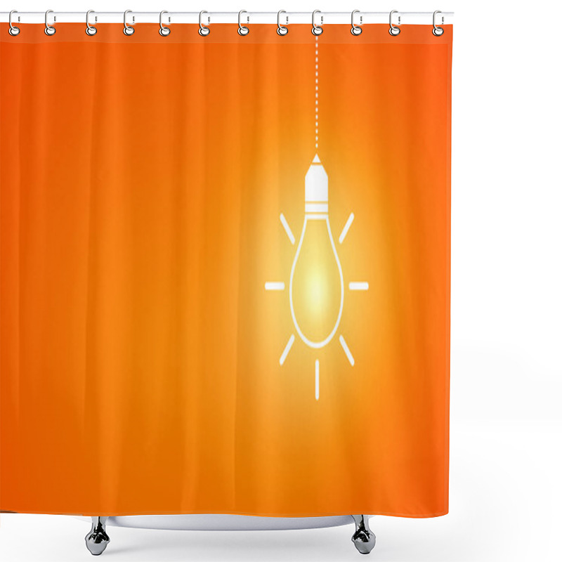 Personality  Hanging Light Bulb Shower Curtains