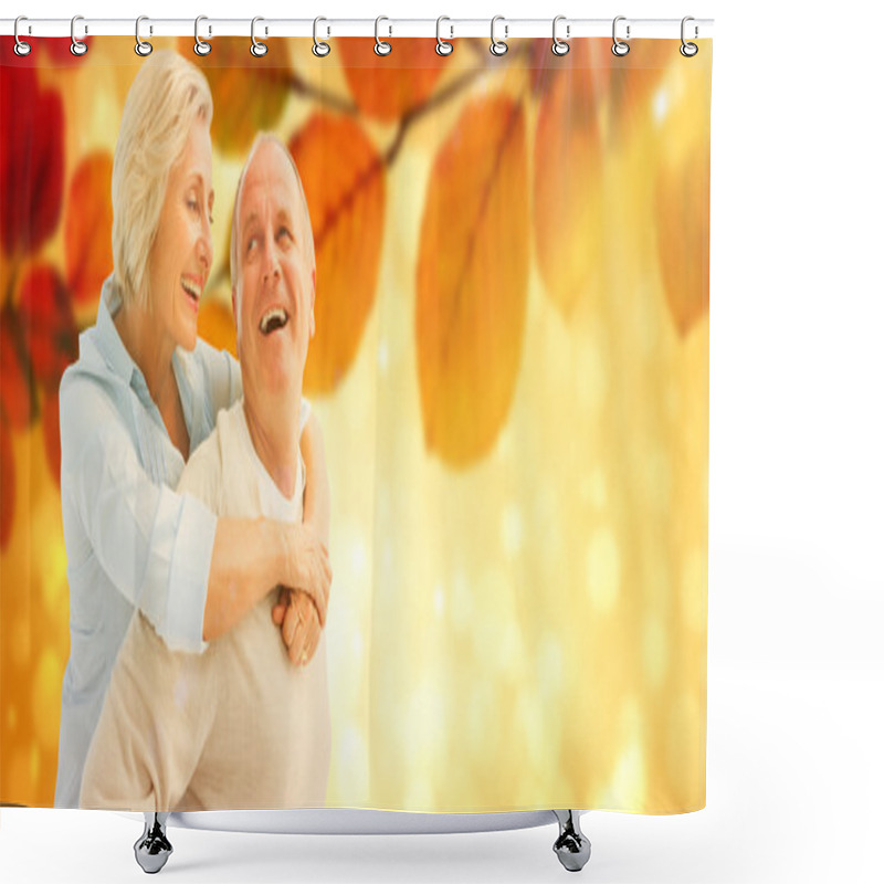 Personality  Mature Couple Smiling At Each Other Shower Curtains