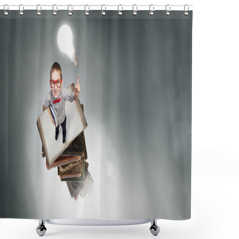 Personality  He Is Little Genius Shower Curtains