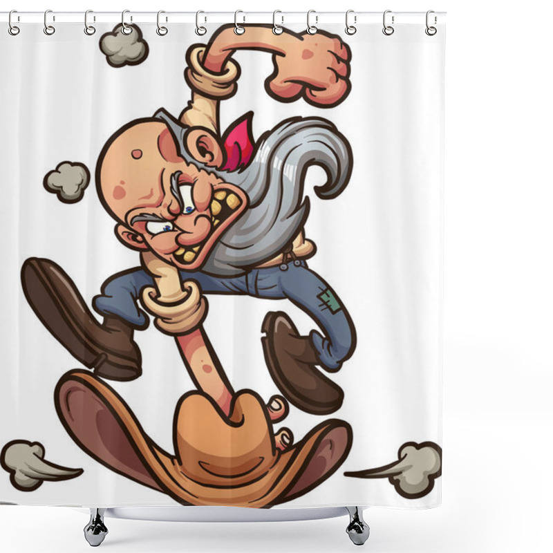 Personality  Angry Old Prospector Shower Curtains