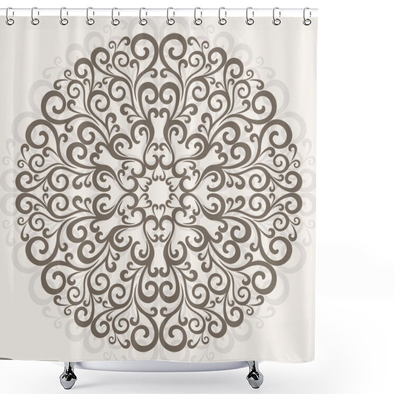 Personality  Ornamental Round Lace Shower Curtains