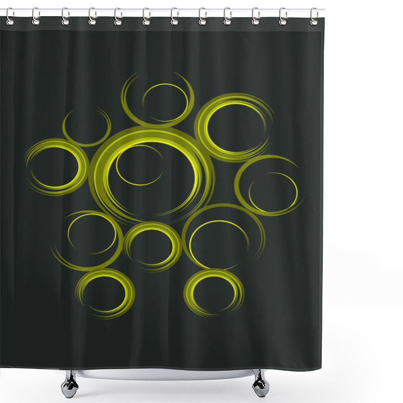 Personality  Abstract Circles Shower Curtains