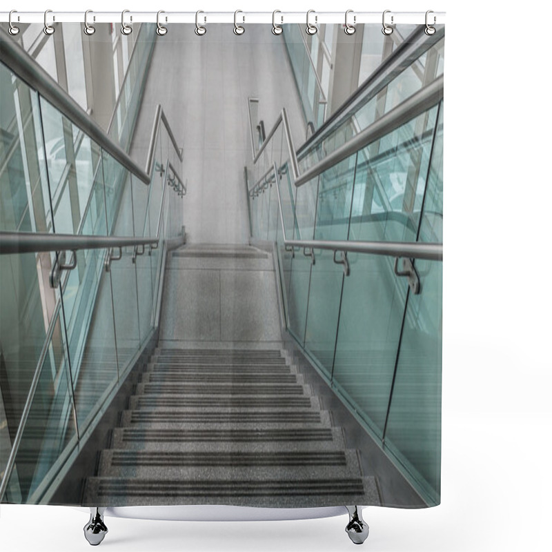 Personality  Several Steps Of Granite Stairs Shower Curtains