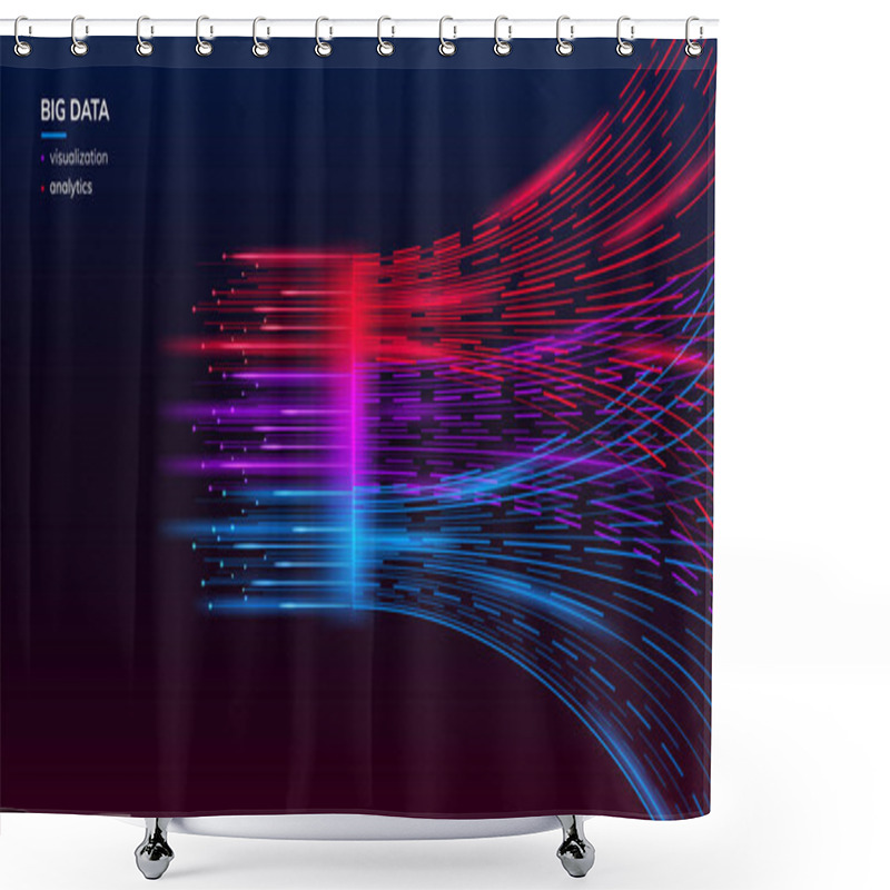 Personality  Fractal Elements Big Data Analysis Visualization Shower Curtains