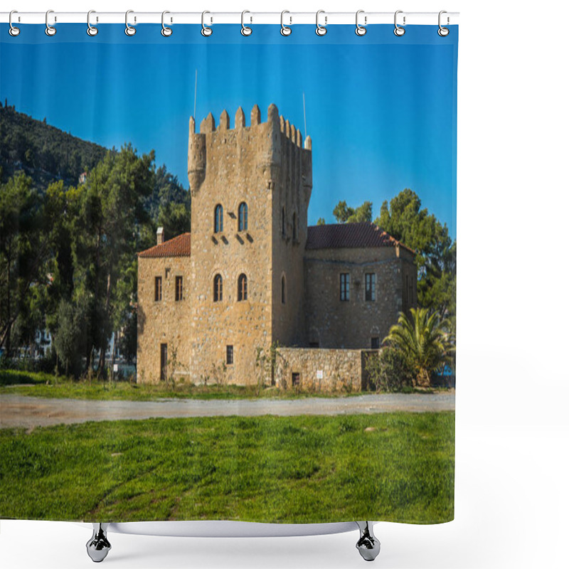 Personality  Medieval Castle In Greek Peninsula Of Peloponnesus, Greece Shower Curtains