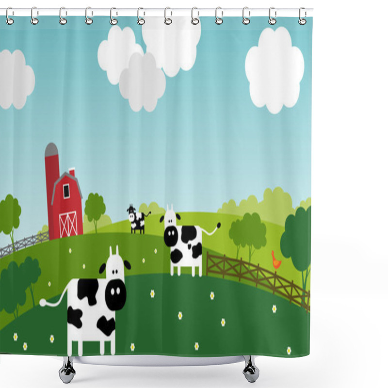 Personality  Spring On A Farm. Shower Curtains