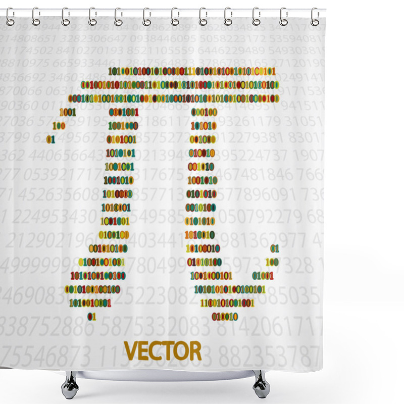 Personality  Pi Numbers Shape Shower Curtains