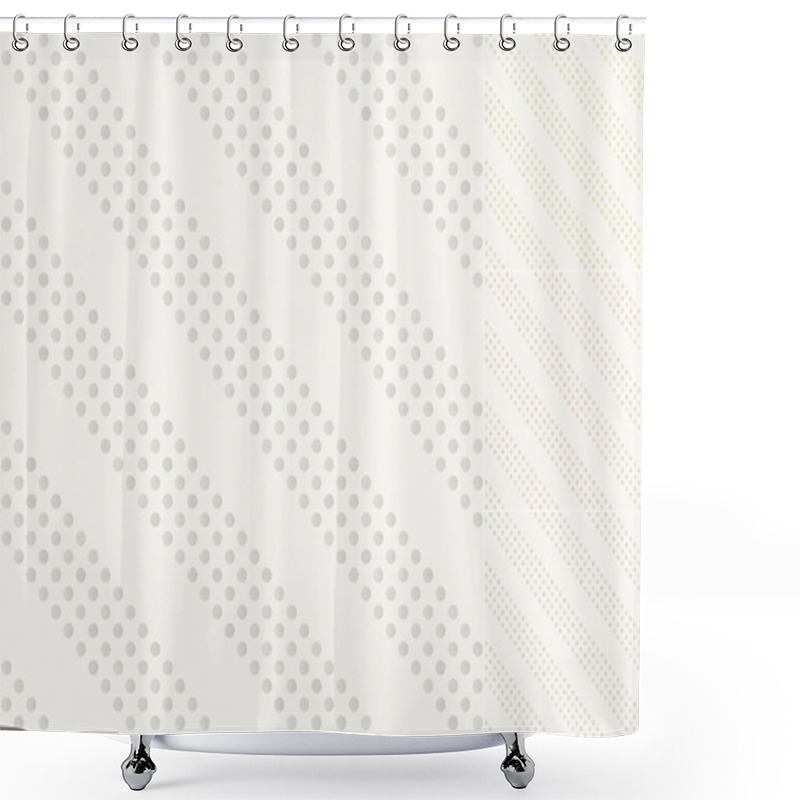 Personality  Seamless Dotted Pattern With Shiny Gradient Shower Curtains