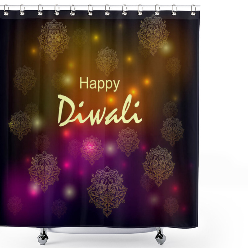 Personality  Vector Illustration On The Theme Of The Traditional Celebration Of Happy Diwali Shower Curtains