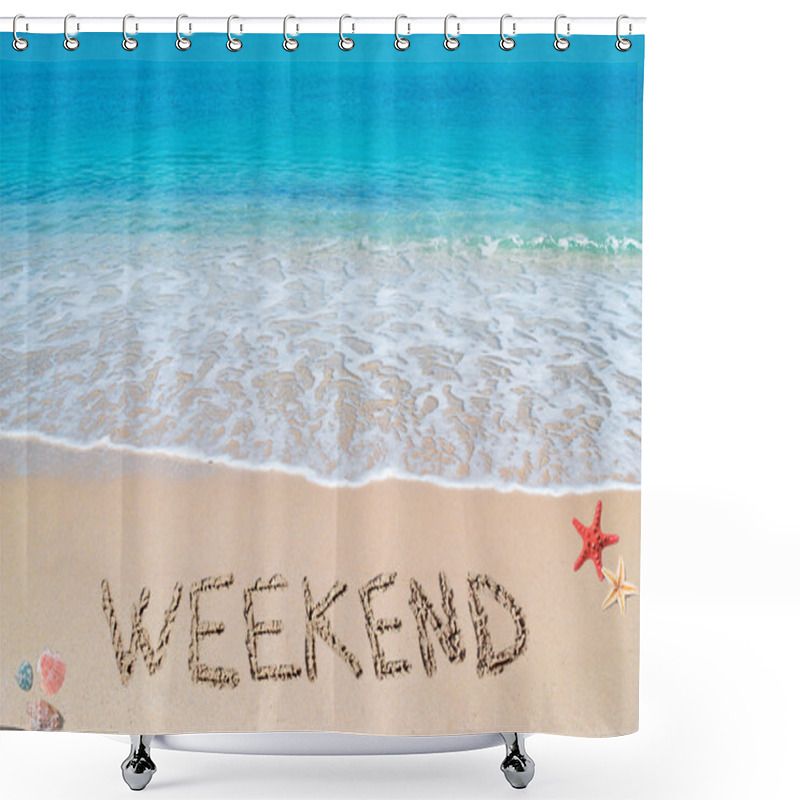 Personality  Weekend On A Tropical Beach Shower Curtains