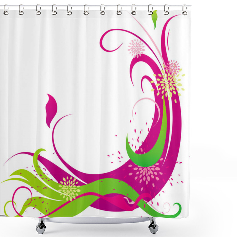 Personality  Abstract Floral Background Shower Curtains