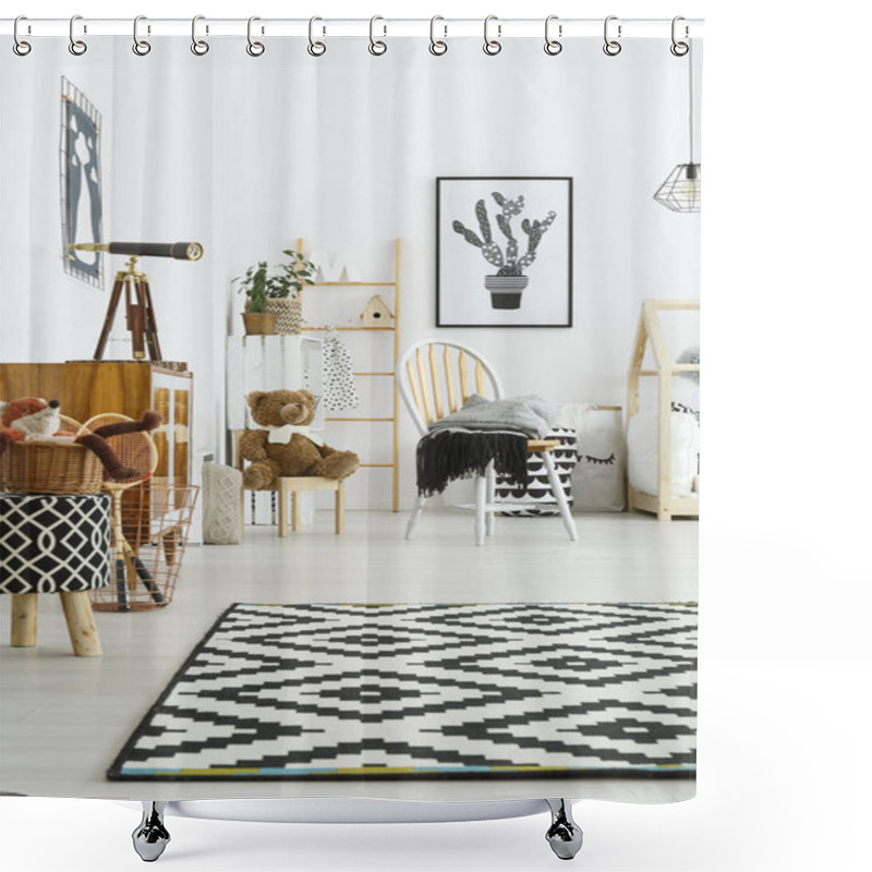 Personality  Scandi Style In Room Shower Curtains