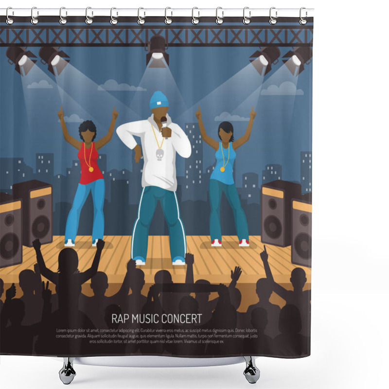 Personality  Rap Music Concert Flat Poster Shower Curtains