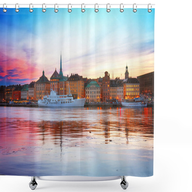 Personality  Skyline Of Stockholm, Sweden Shower Curtains