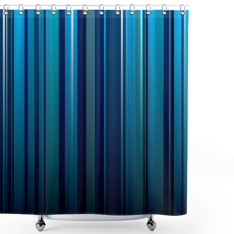 Personality  Wallpaper Stripe Blue Shower Curtains