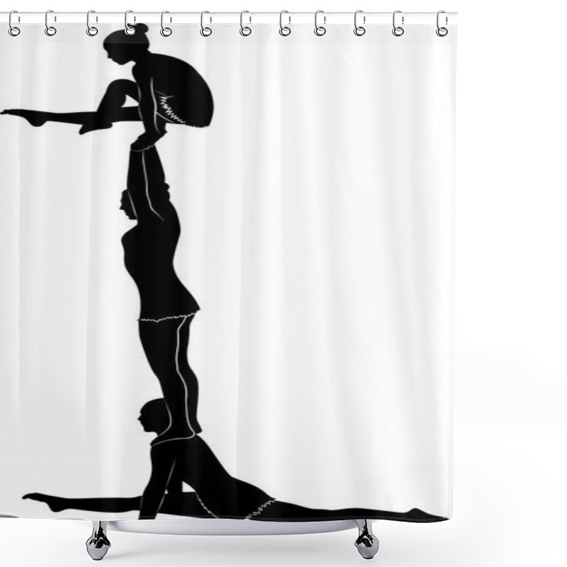 Personality  Gymnasts Acrobats. Gymnasts. Circus Gymnasts Shower Curtains