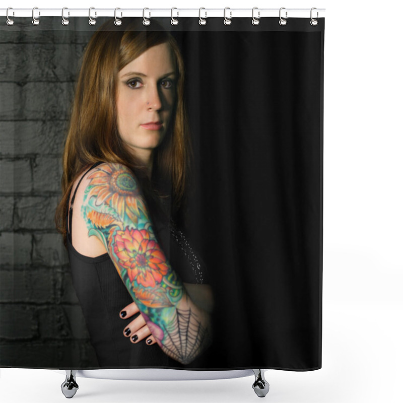 Personality  Tattoo Girl 3 Shower Curtains