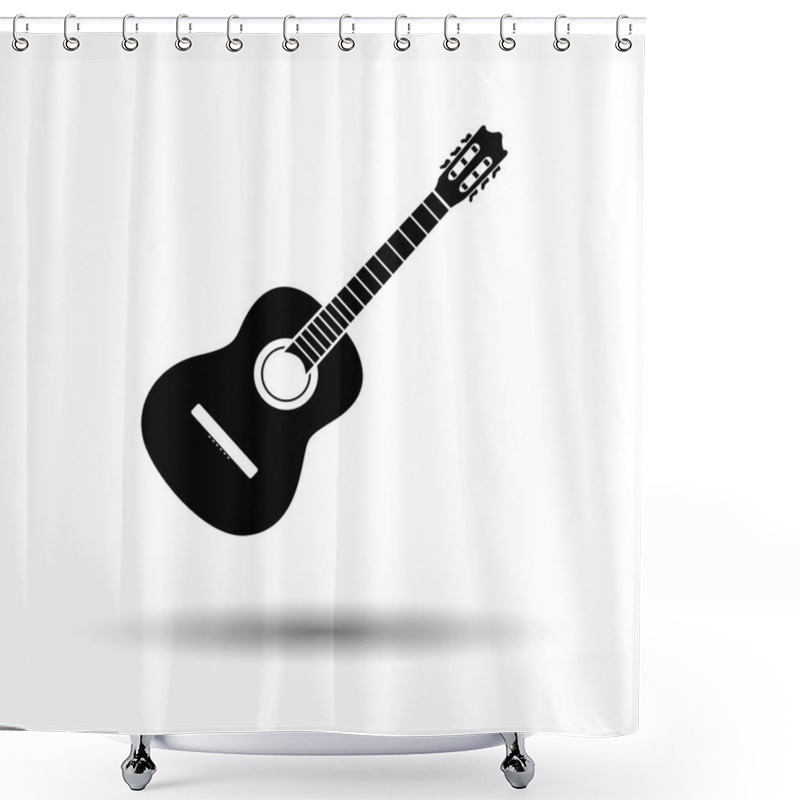 Personality  Acoustic Guitar Icon Shower Curtains