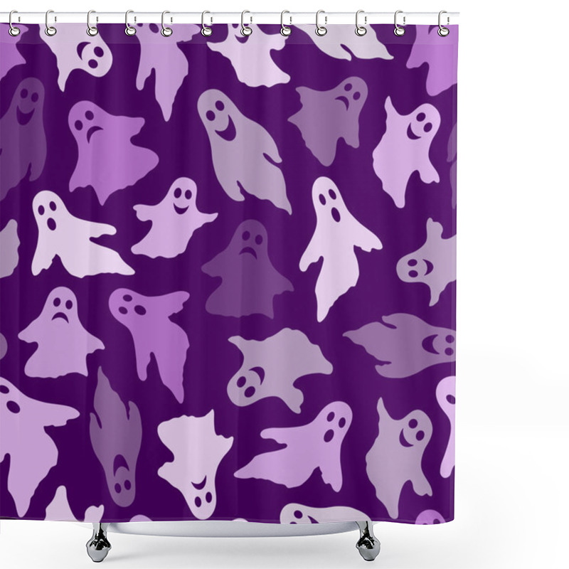 Personality  Pattern With Ghosts Shower Curtains