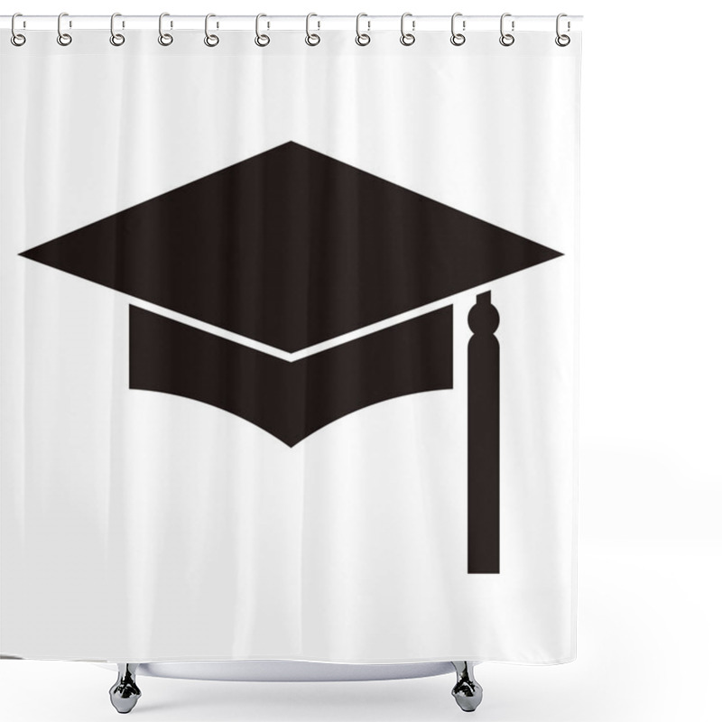 Personality  Mortar Board Or Graduation Cap, Education Symbol Shower Curtains