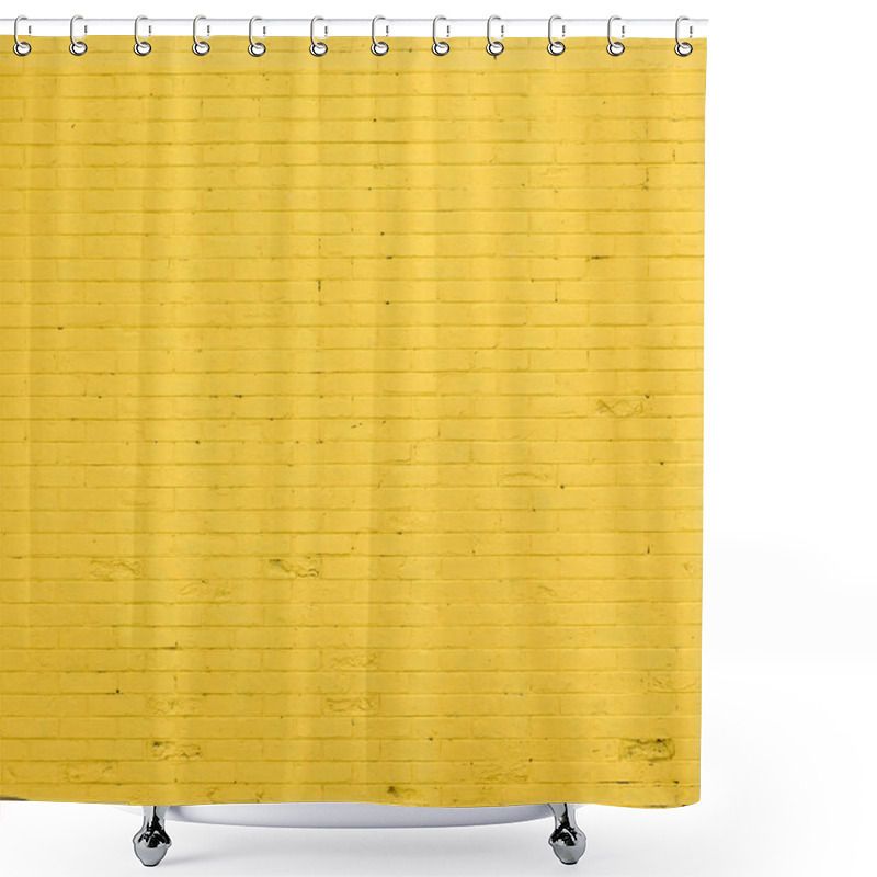 Personality  Yellow Brick Wall Texture Shower Curtains