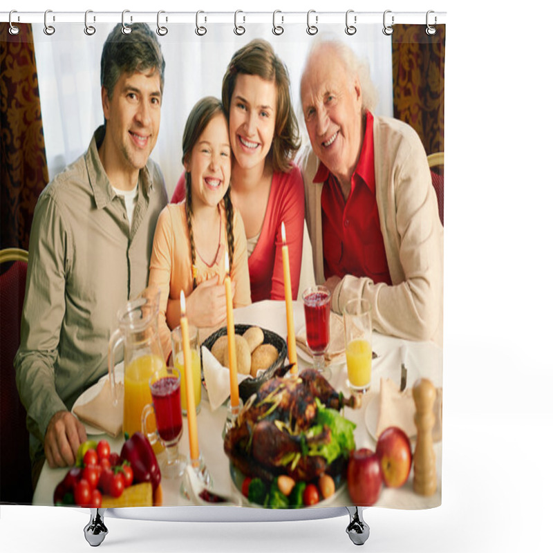 Personality  Thanksgiving Evening Shower Curtains